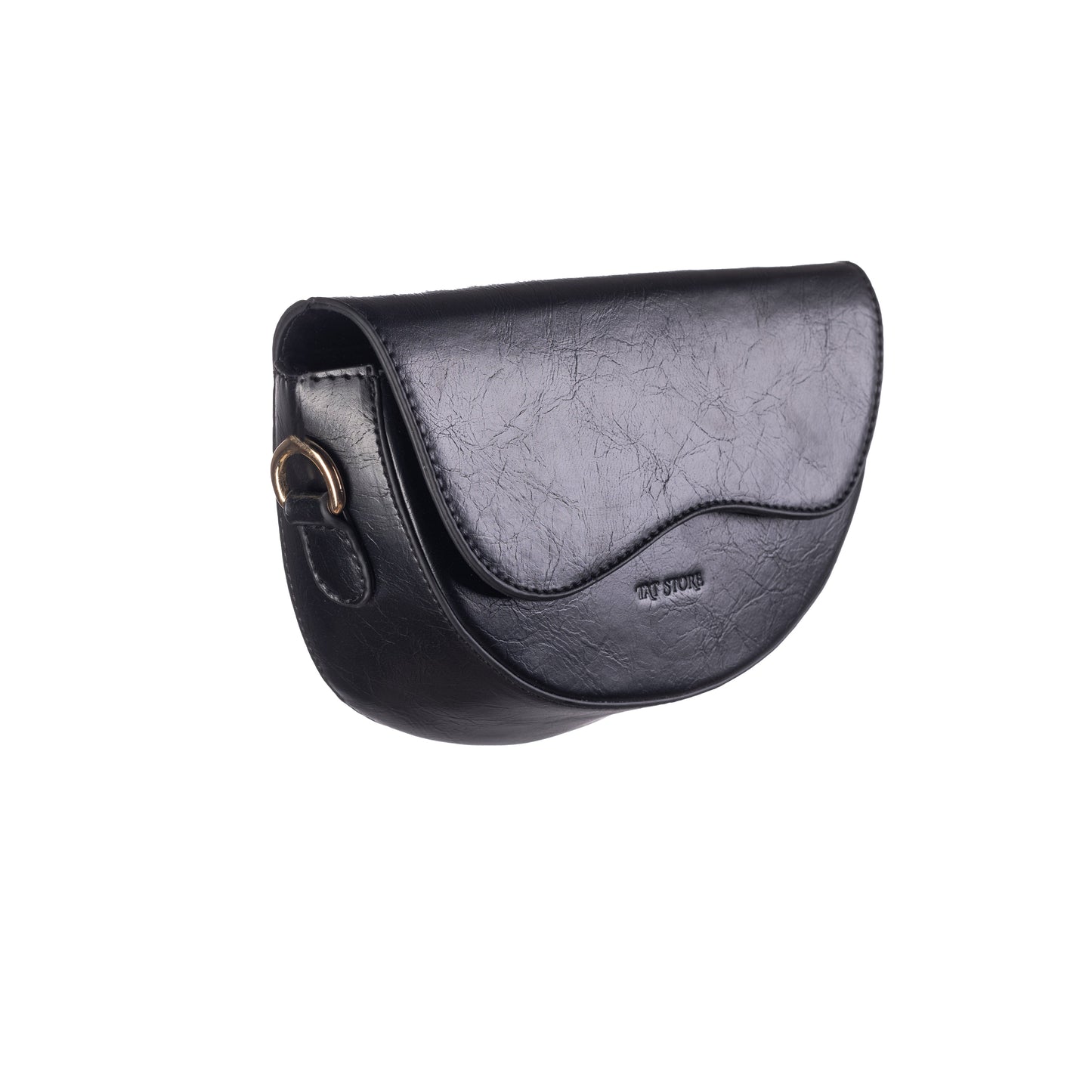Luna – Crescent Mini Bag with Wallet - Black