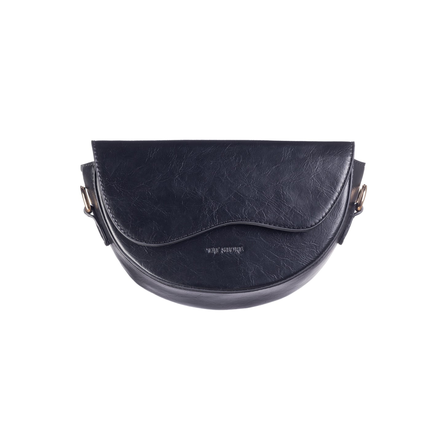 Luna – Crescent Mini Bag with Wallet - Black